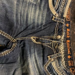 Rock Revival Size 29 Roma Easy Boot dark denim jeans barley worn like new